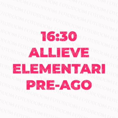 16:30 – Ritmica – Allieve/Elementari/Pre-ago